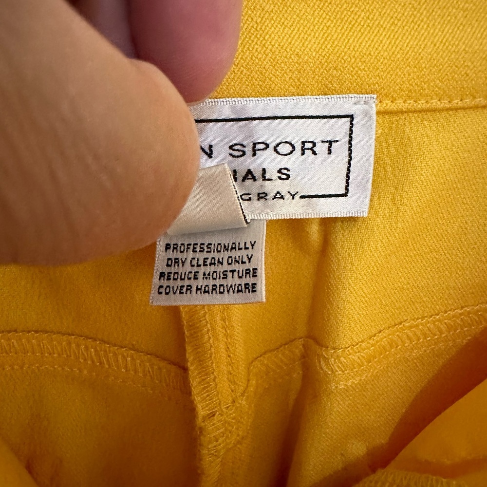 St John vintage high rise Yellow Straight-Leg Pants size 8 - Picture 7 of 7